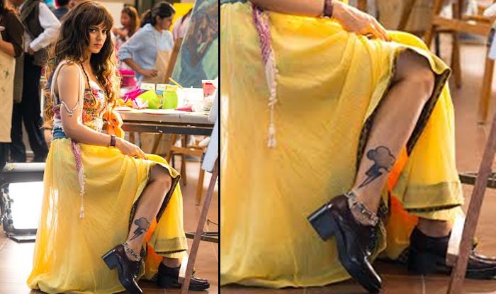 Kangana Tattoo on her ankle