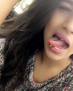 Naina Singh Pierced a tongue