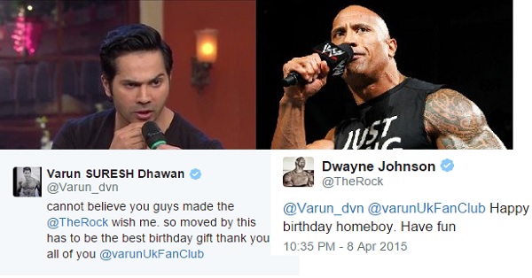 dwayne johnson varun dhawan birthday