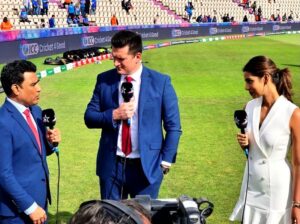 Sanjana appeared star sports anchor